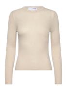 Selected Femme Slfnaja Ls Knit O-Neck Kräm