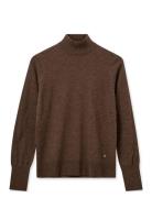 MOS MOSH Relena Highneck Knit Brun