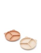 Liewood Stacy Divider Suction Plate 2-Pack Rosa