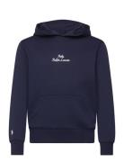 Ralph Lauren Kids Logo Double-Knit Hoodie Marinblå