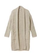 Tom Tailor Knit Cardigan Cable Structure Beige