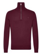 Morris Hertford Half Zip Burgundy