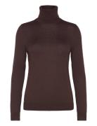 Lauren Ralph Lauren Modal Silk Nylon-Ls Sweater Brun