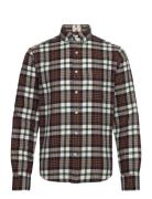 GANT Reg Flannel Plaid Shirt Brun