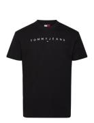 Tommy Jeans Tjm Reg Linear Logo Tee Ext Svart