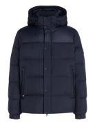 Tommy Hilfiger Mix Down Hooded Puffer Jacket Marinblå