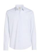 Calvin Klein Poplin Stripe Slim Shirt Vit