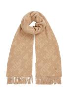 Tommy Hilfiger Th Monogram Wool Scarf Beige