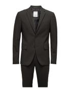 Lindbergh Plain Mens Suit - Normal Length Grön