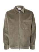 Selected Homme Slh-Jake Cord Overshirt Ls Zip Noos Brun