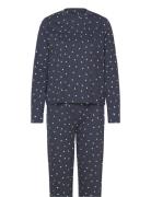 Pieces Pcnaya Ls Nightwear Set Marinblå