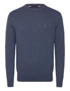 Tommy Hilfiger Pima Org Ctn Cashmere Crew Neck Marinblå