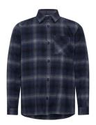 Mos Mosh Gallery Mmgdavid Wool Check Shirt Marinblå