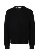 Selected Homme Slhcody Ls Knit Relaxed Crew Neck Noos Svart