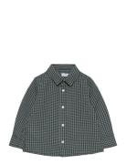 Mango Gingham Check Shirt Grön