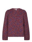 Stella Nova Quilted Flowerprinted Jacket Burgundy