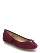 Lauren Ralph Lauren Jayna Suede Driver Flat Burgundy