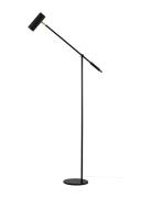 Globen Lighting Floor Lamp Hubble Read Brushed Brass Svart