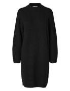 Selected Femme Slflulu Ls High Neck Knit Dress Svart