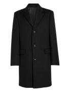 Calvin Klein Fine Wool Blend Coat Svart