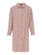 Høie Of Scandinavia Pilen Yarndyed Flannel Night Shirt Rosa