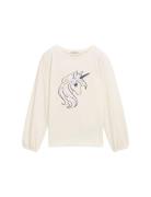 Tom Tailor Special Artwork Longsleeve Kräm