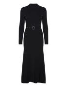 Karl Lagerfeld Lslv Buckle Belt Knit Dress Svart