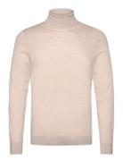 Selected Homme Slhtray Ls Knit Merino Roll Neck Noos Beige