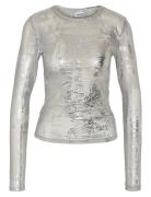 NOISY MAY Nmlucia Judith L/S Mesh Top Jrs Fwd Silver