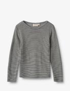 Wheat Wool T-Shirt L/S Alfie Marinblå