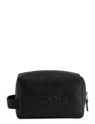 GANT Leather Wash Bag Svart