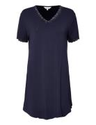 Lady Avenue Bamboo Short Sleeve Nightdress With Blå