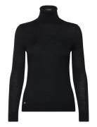 Lauren Ralph Lauren Silk-Blend Turtleneck Sweater Svart