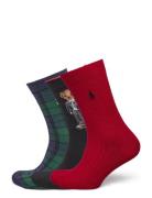 Polo Ralph Lauren Polo Bear Trouser Sock 3-Pack Gift Set Röd