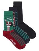 Jack & J S Jacclimbing Santa Socks 3 Pack Jnr Grön