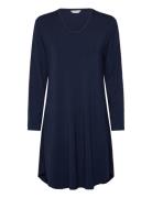 Lady Avenue Bamboo Long Sleeve Nightdress Marinblå