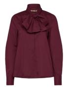 Stella Nova Solid Cotton Shirt Burgundy