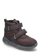 Color Kids Boots W. Velcro, Wp Brun