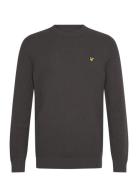 Lyle & Scott Grid Knit Crew Neck Jumper Grå