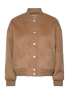 GANT Jacquard Varsity Jacket Beige