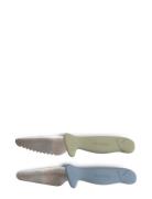 Filibabba Beginner's Cutting Knives - 2-Pack - Powder Blue + Green Mul...