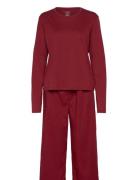 Calvin Klein L/S Sleep Set Burgundy