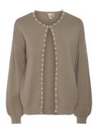 YAS Yasfonny Ls Pearl Knit Cardigan S. - D2D Beige