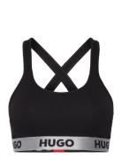 HUGO Bralette Padded Sporty Logo Svart