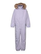 Color Kids Coverall W. Fake Fur Lila