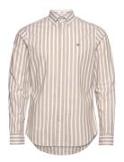 GANT Slim Wide Poplin Stripe Shirt Beige