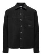 ONLY & SONS Onsmarlon Comfort Strech Overshirt Svart