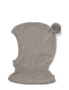 Wheat Knitted Balaclava Pomi Grå