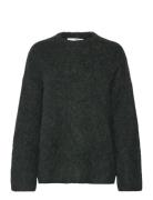 Selected Femme Slfgabella Ls Knit O-Neck Camp Svart