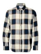 Selected Homme Slhreg-Owen Flannel Mix Check Shirt Ls Marinblå